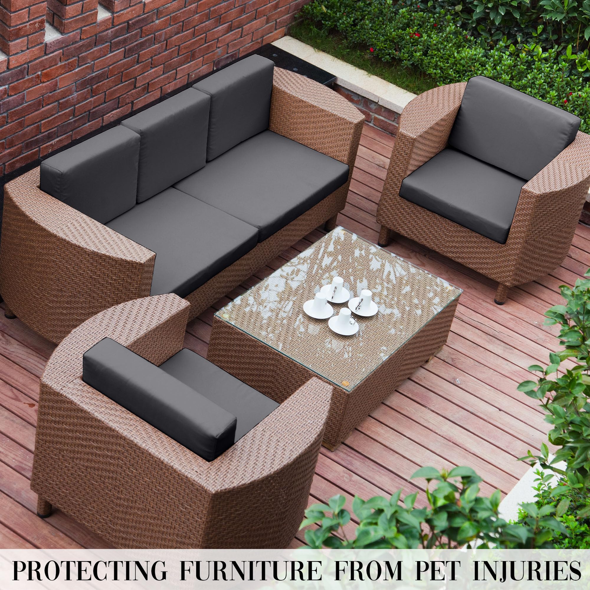 SUKAIKEQA on porch setting showing stylish, refreshed outdoor seating