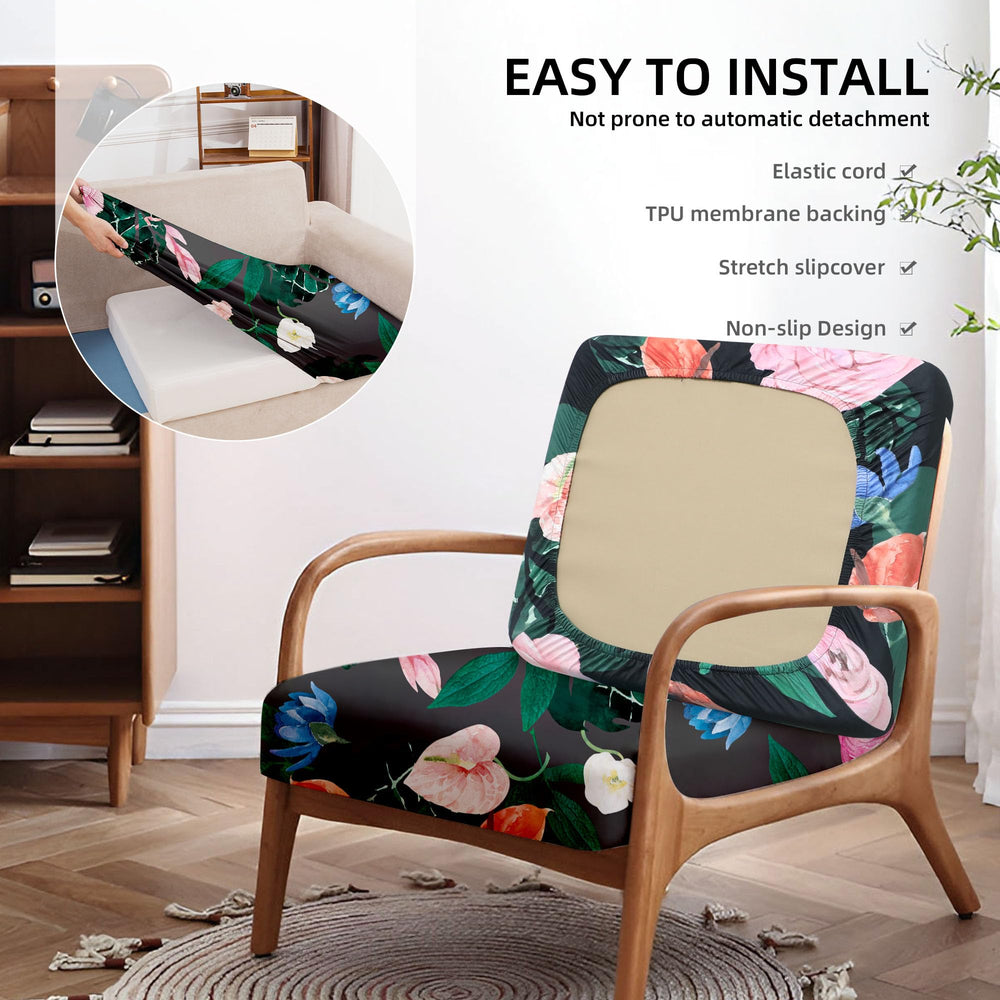 SUKAIKEQA cushion size comparison demonstrating fit for common seat and back dimensions