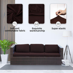 SUKAIKEQA seat cover installed on outdoor sofa demonstrating refreshed look
