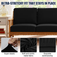 SUKAIKEQA seat cover in use on outdoor sofa showing refreshed appearance benefit