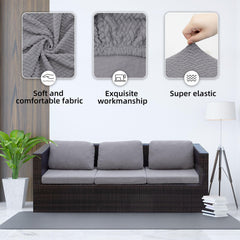 SUKAIKEQA elastic hem side profile ensuring snug secure fit on cushions
