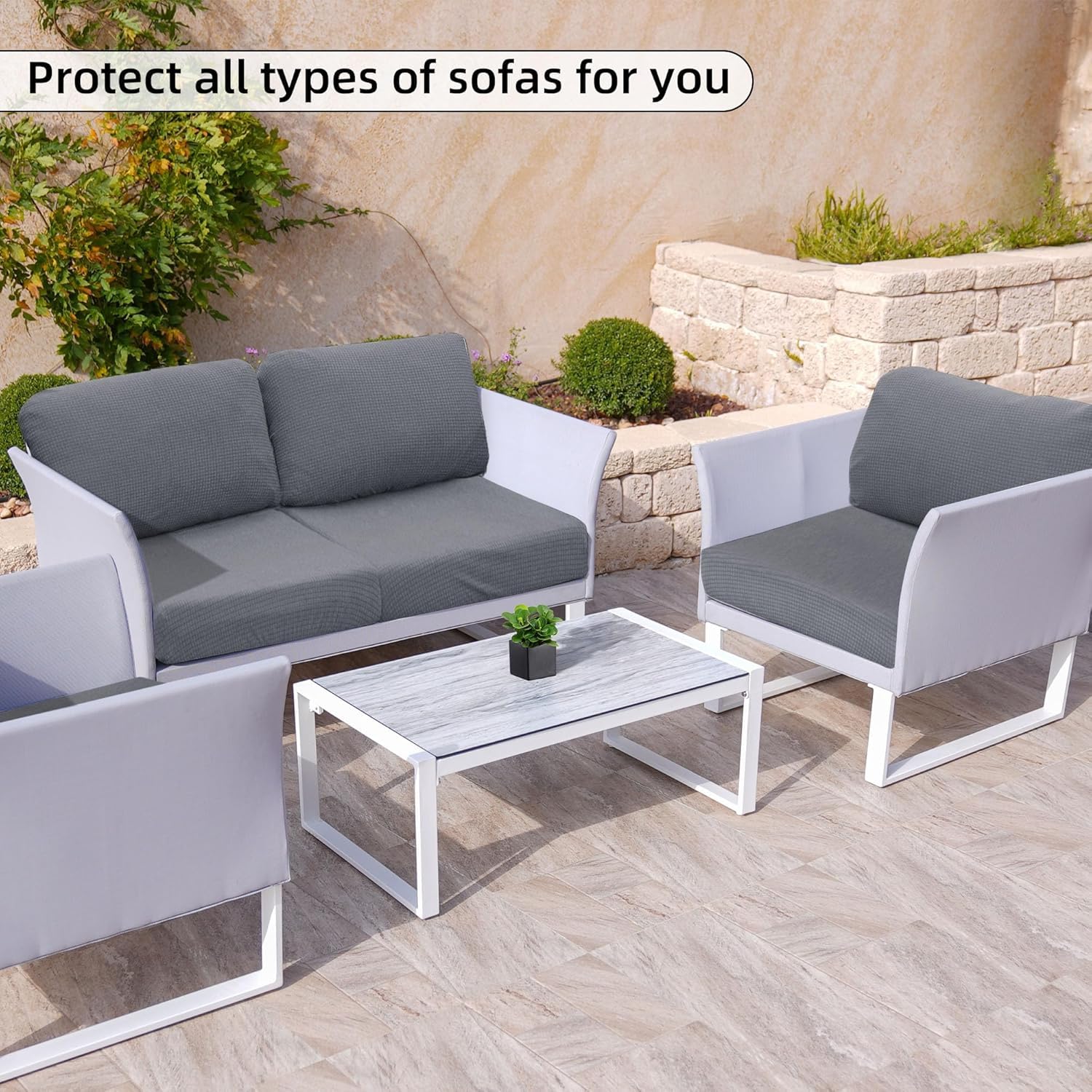 SUKAIKEQA covers staged for washing showing easy-care convenience