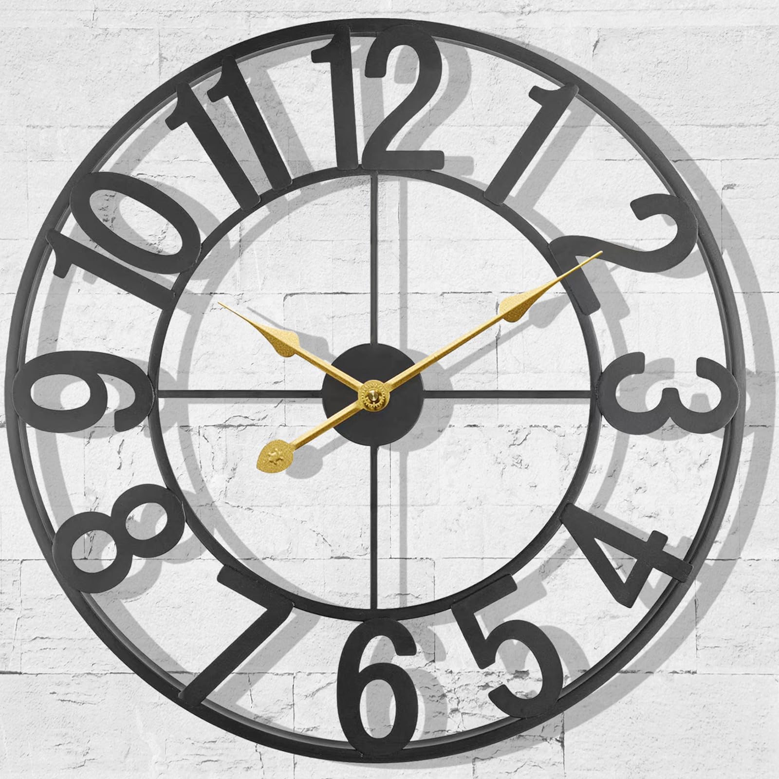 SUKYING front view of large outdoor clock showing bold readable face and benefit of clear time visibility