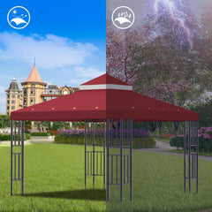 Sumfaller canopy installed on standard 10x10 frame showing restored shelter benefit