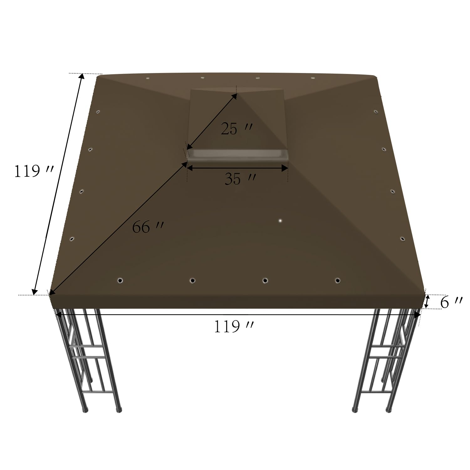 Generic Sumfaller installed canopy outdoors demonstrating weather protection