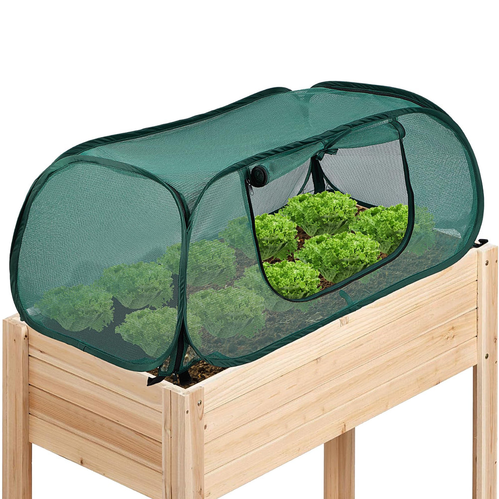 SUMGROW front view of mesh garden tent showing protective coverage and easy setup