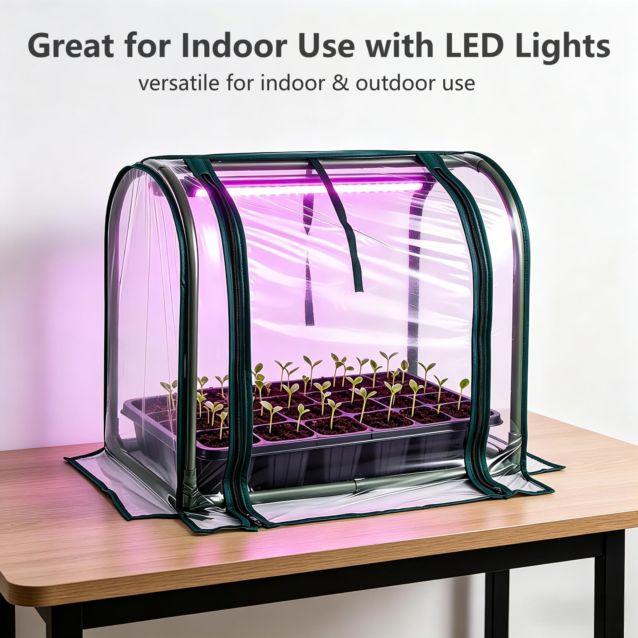 SUMGROW inside with 10x20 seedling tray and heating mat fitted neatly