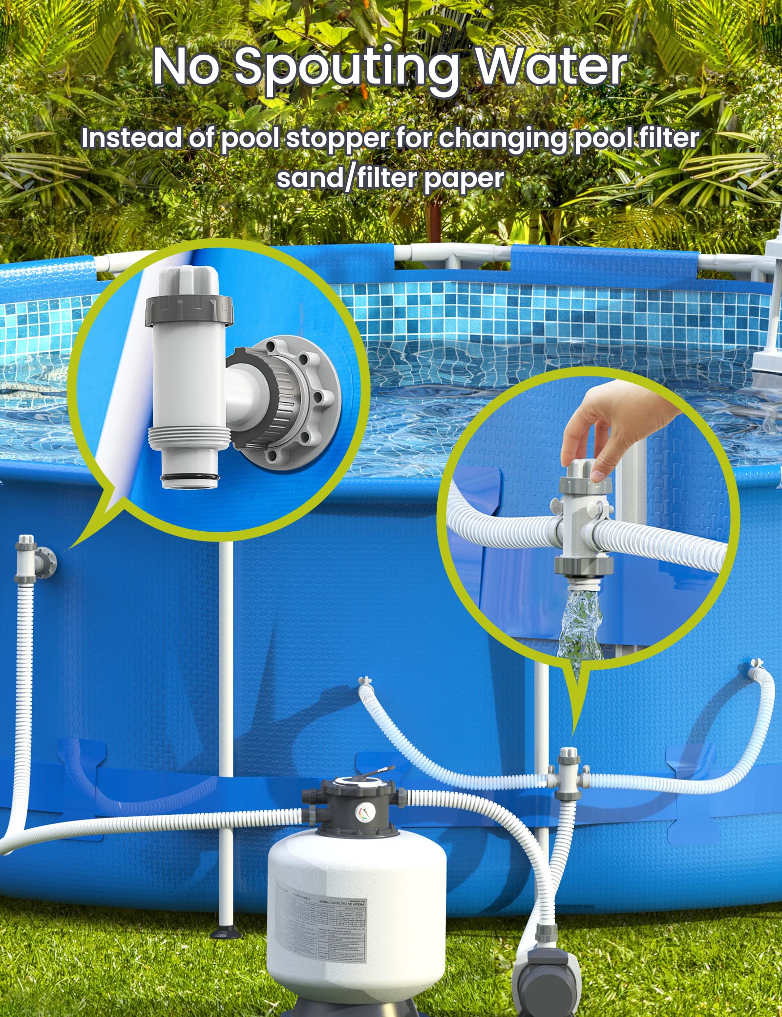 SUMMERBUDDY plunger valve mounted on pump showing easy installation benefit