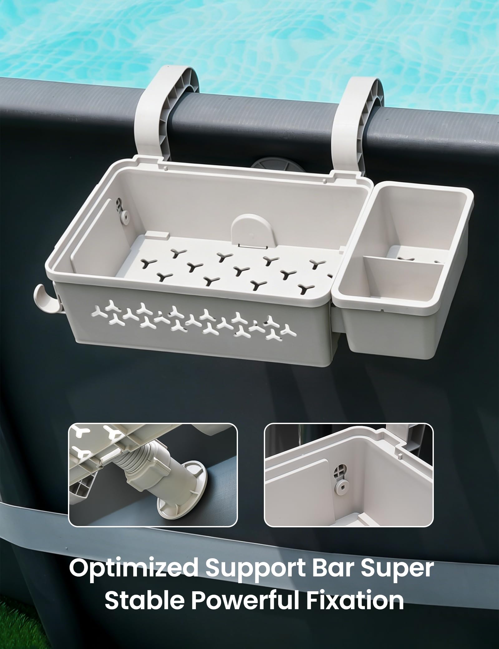 SUMMERBUDDY rail fit comparison demonstrating compatibility with top rails
