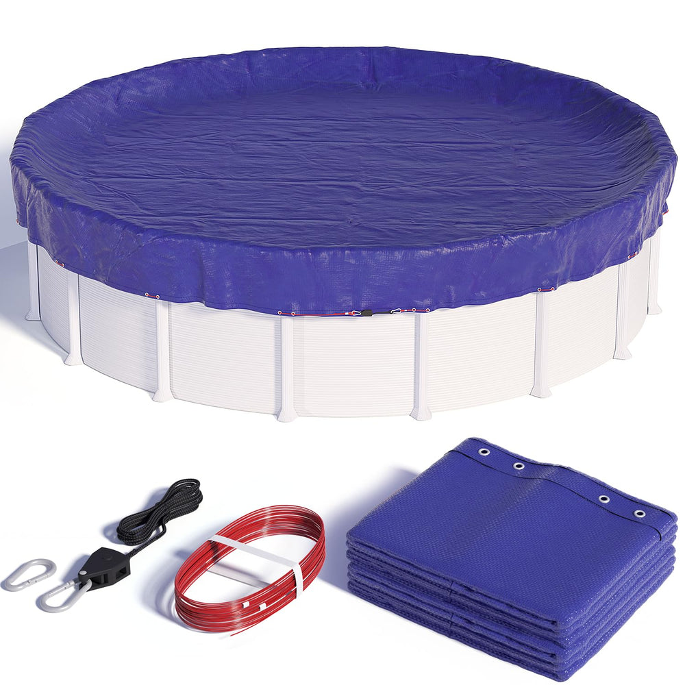SUMMERBUDDY front view cover protecting pool from debris