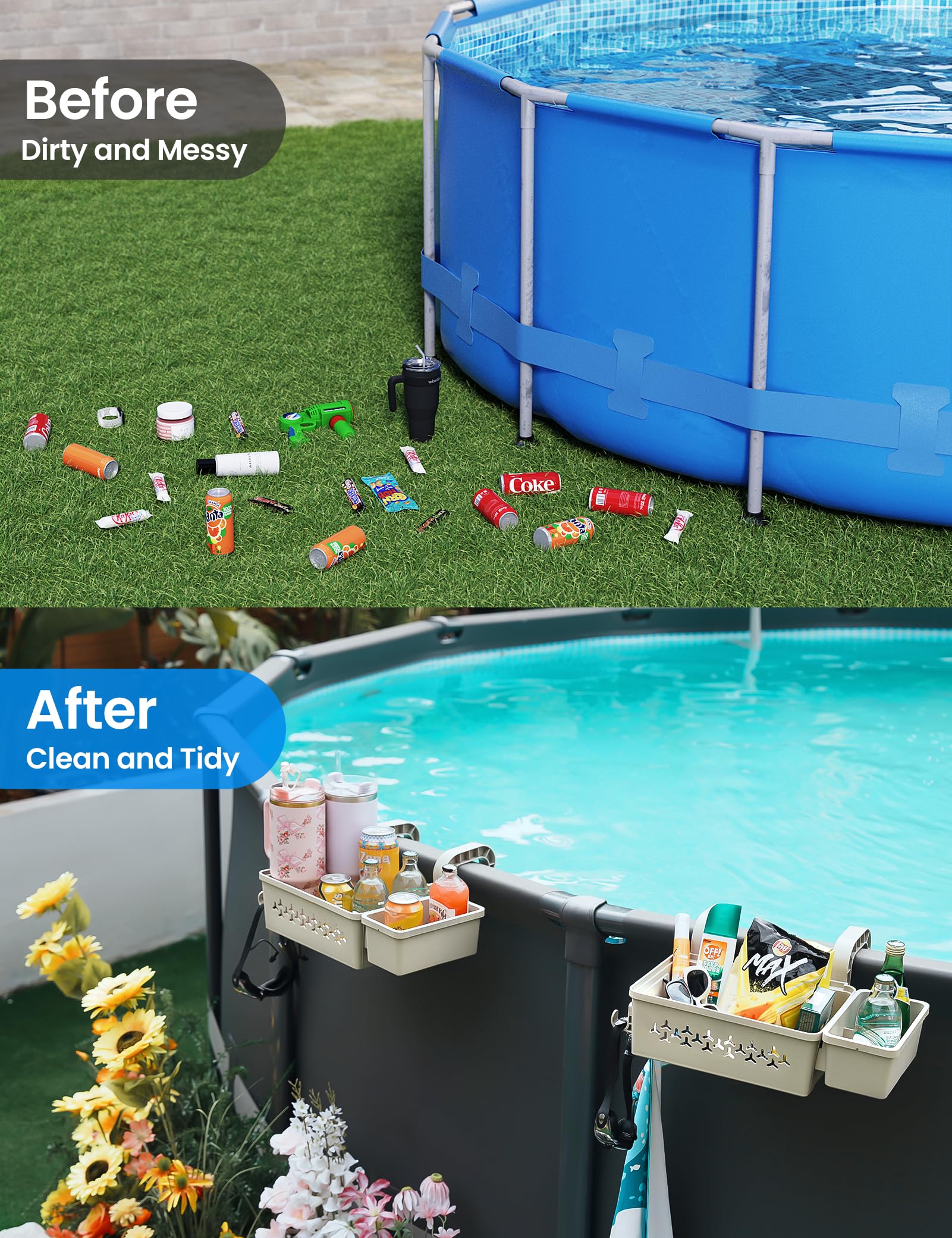 SUMMERBUDDY tray holding phone sunglasses sunscreen for easy access