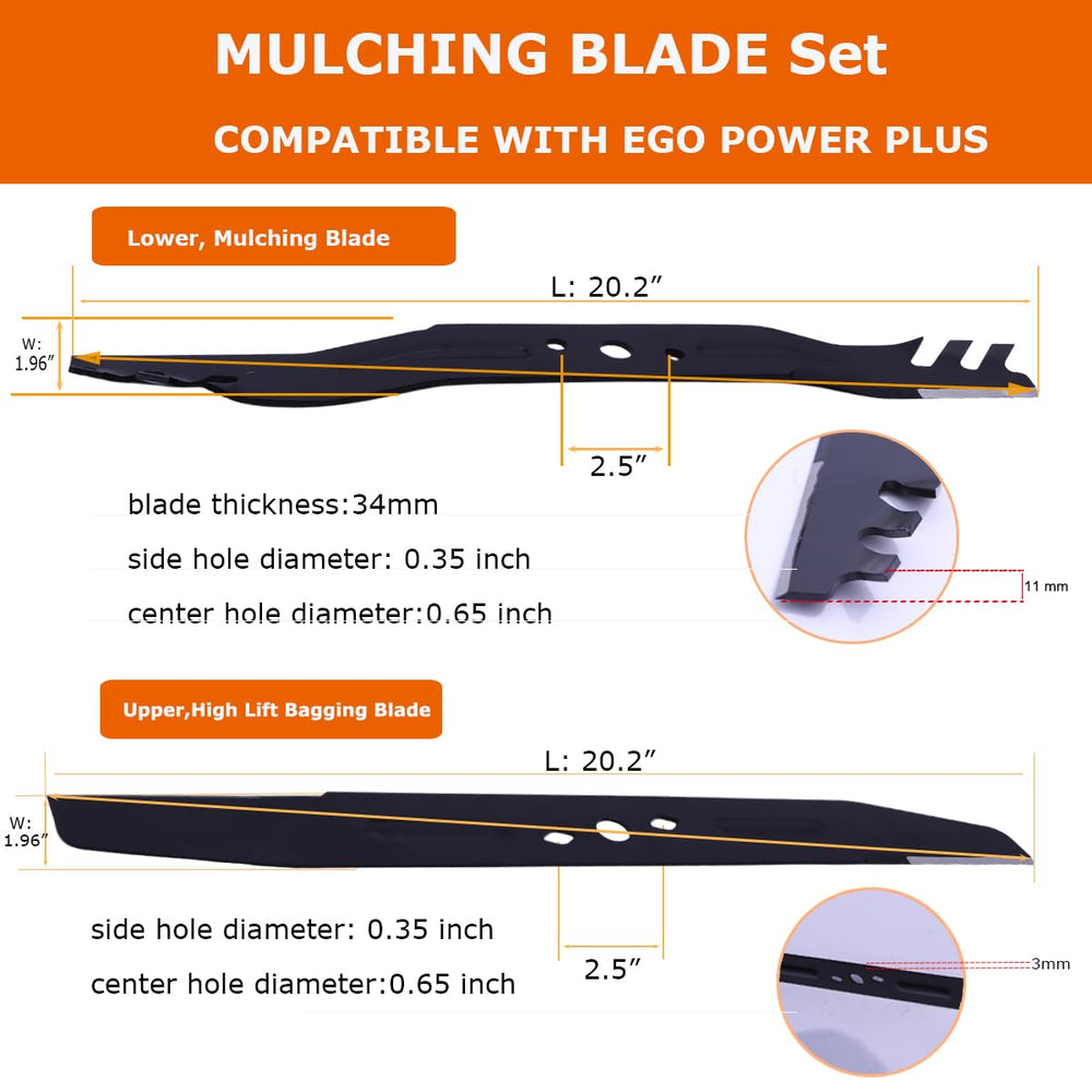 SummerCool blade cutting angle and sharpened edge for efficient mulching