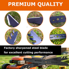 SummerCool blade installed on mower demonstrating improved cutting performance