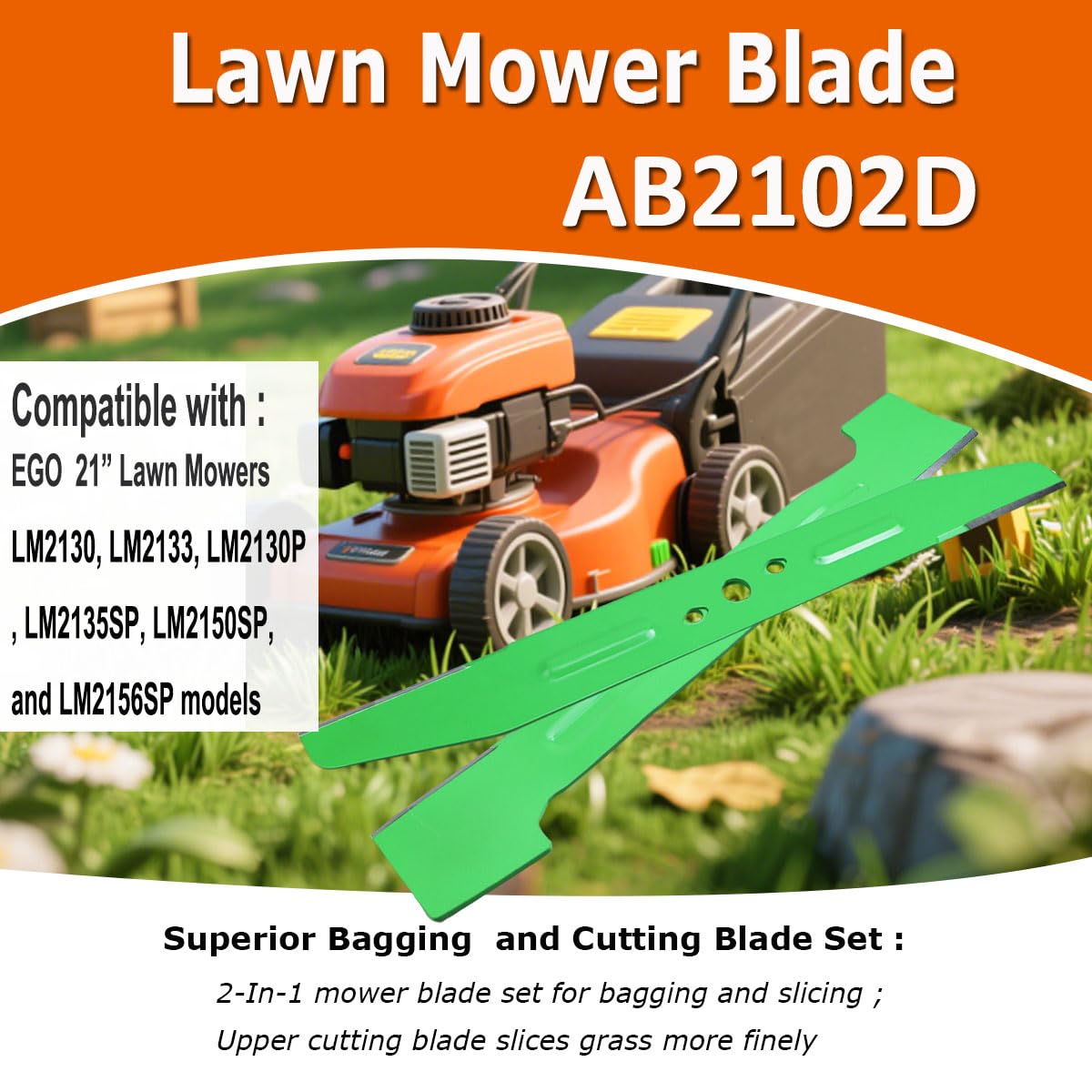 SummerCool blades installed on mower demonstrating improved bagging