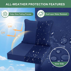 Summsun back cushion interior fill visible, demonstrates supportive loft