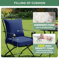 Summsun back cushion fill detail showing foam-particle mix for plush support