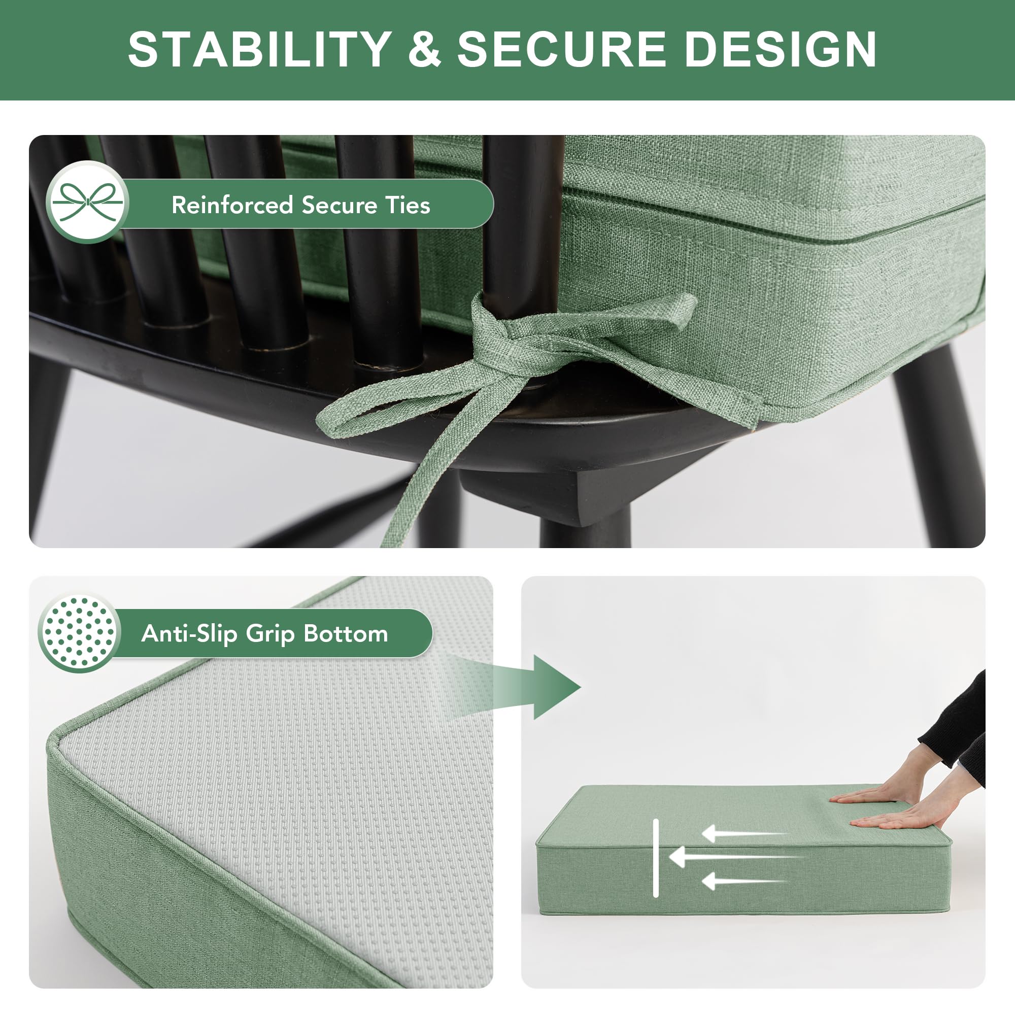 Summsun backrest overstuffed detail showing plush shredded-foam blend for contouring