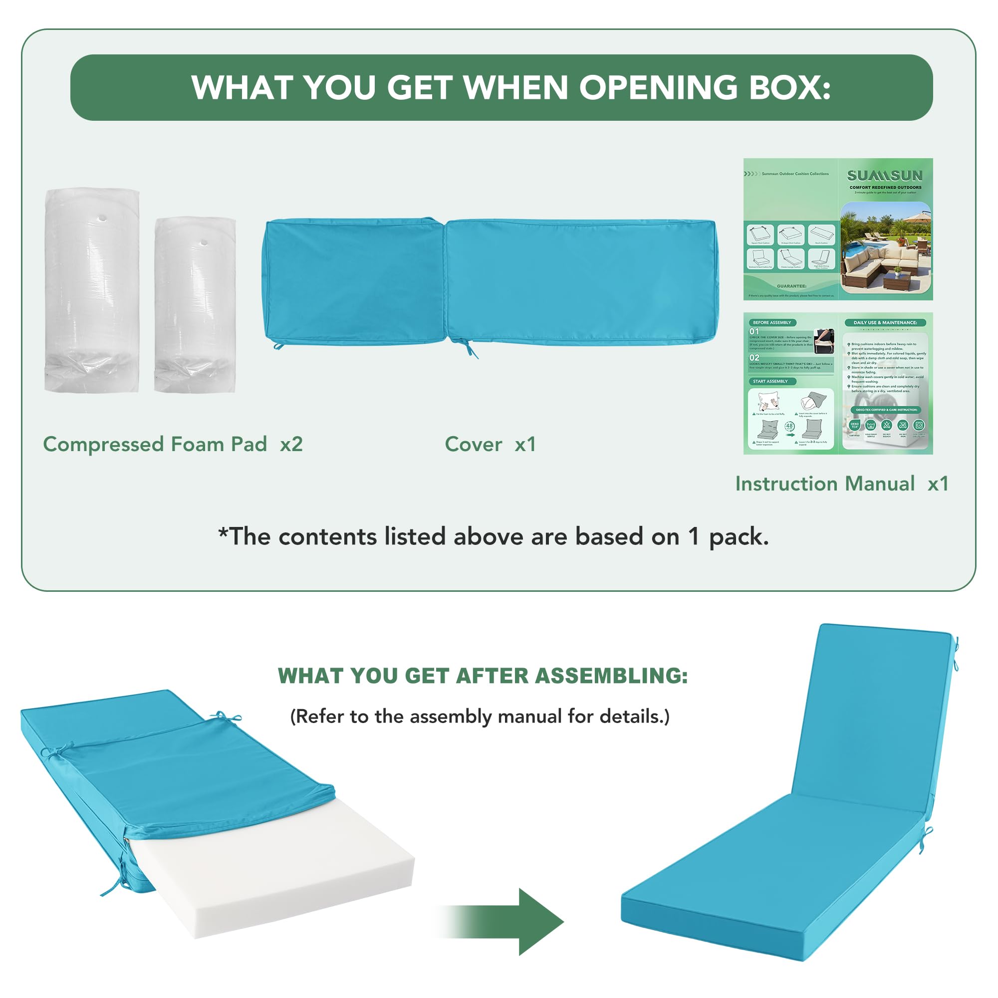 Summsun chaise in use with person lounging benefit: cushioned comfort for long use