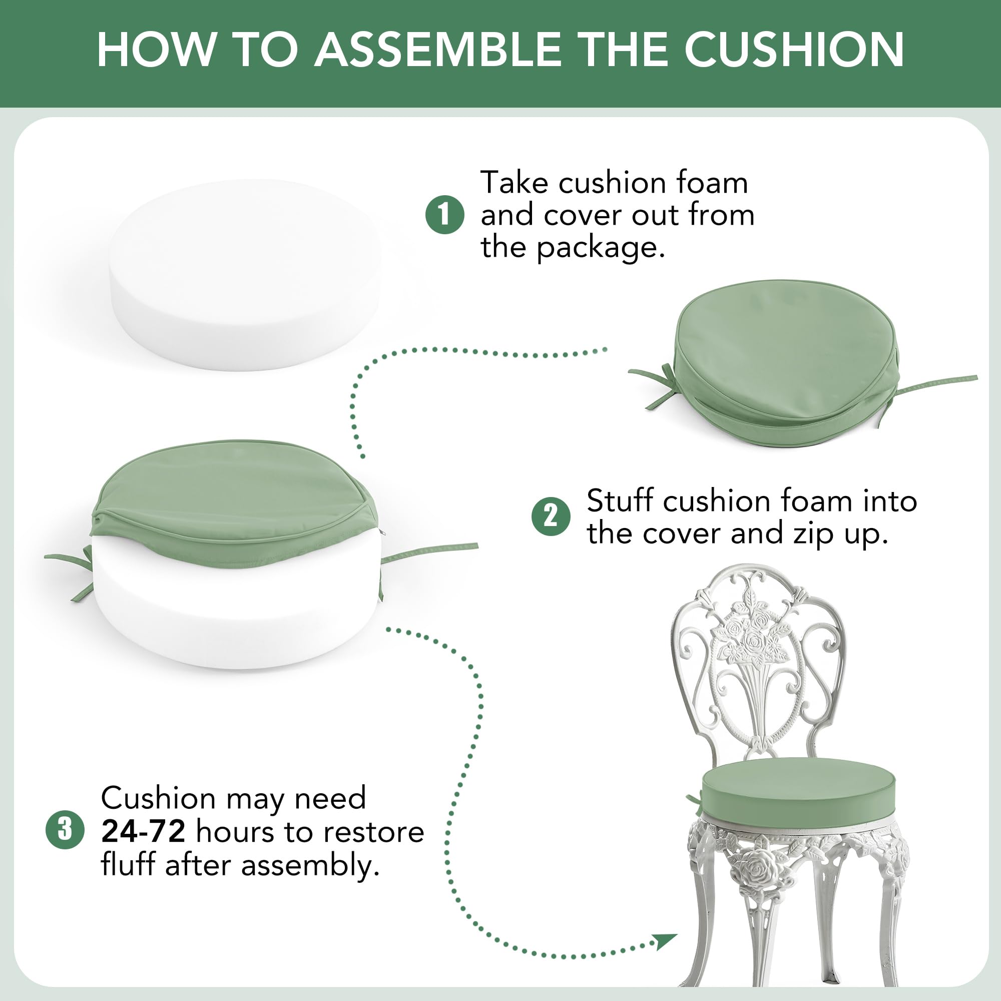 Summsun cushion unpacked from compressed packaging ready to expand