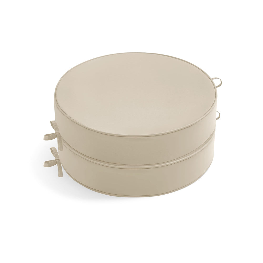 Summsun front view cream round cushion showing clean design and comfort