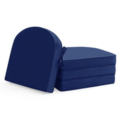 Summsun front view of four navy cushions showing neat fit and color retention