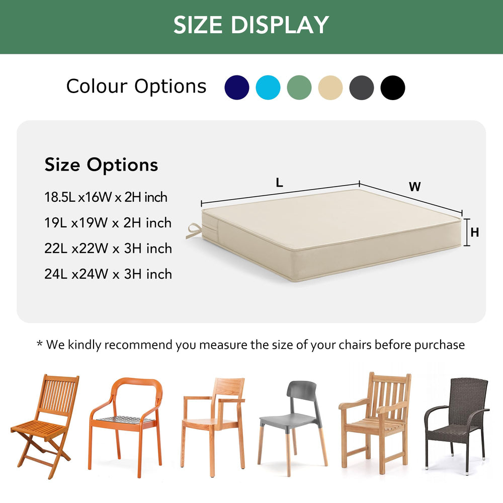 Summsun beige cushion placed on wicker dining chair enhancing outdoor comfort