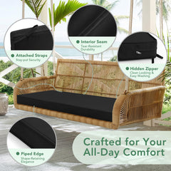 Summsun cushion on a wooden garden bench improving comfort and curb appeal