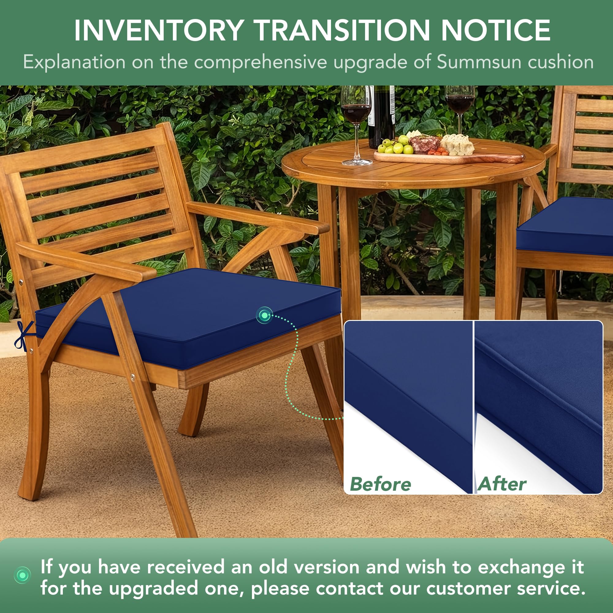 Summsun two cushions stacked demonstrating set quantity and storage ease
