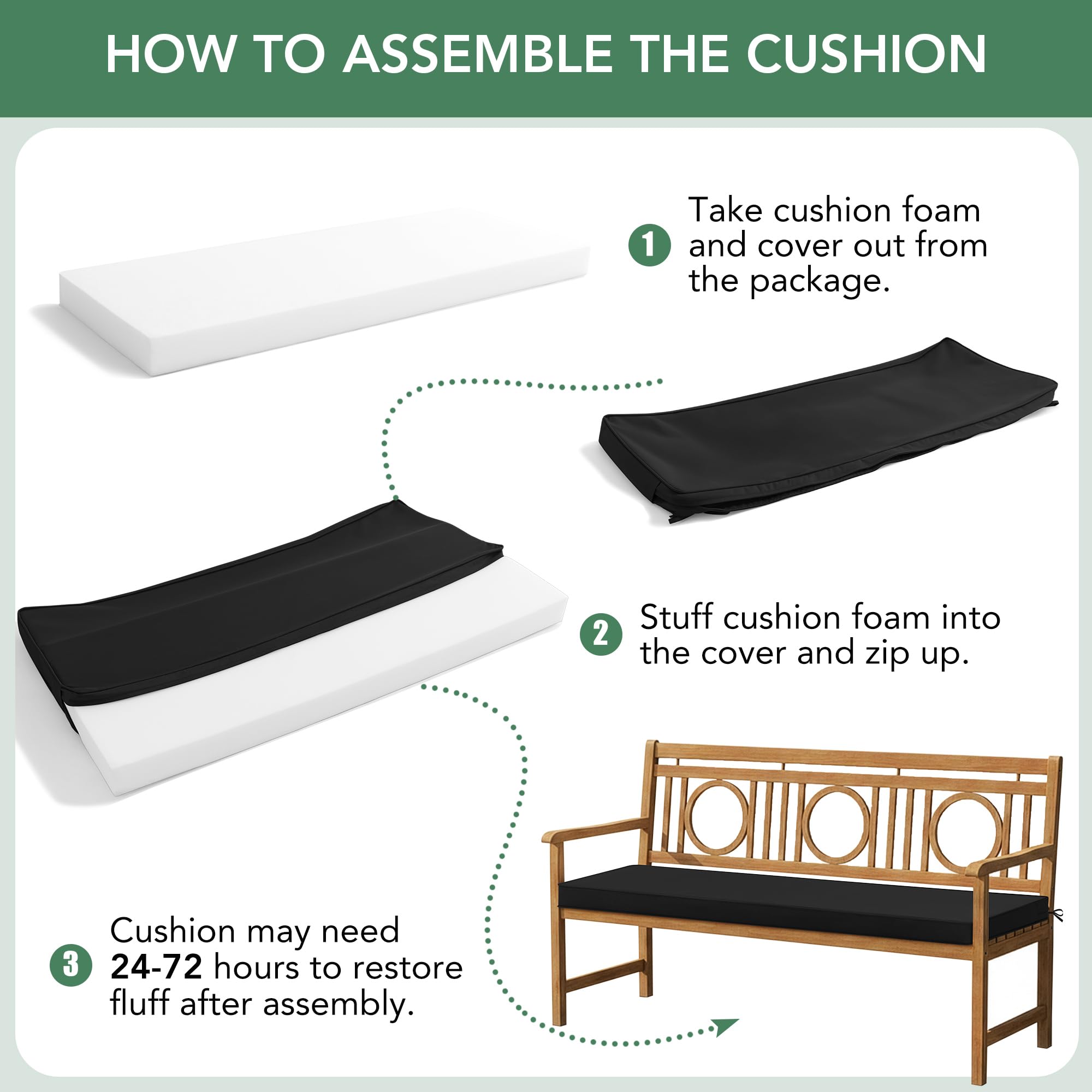 Summsun cushion with ruler for clear 48 x 18 inch size and scale