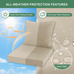Summsun seat cushion edge detail demonstrating resilient 28D sponge support