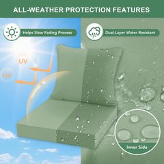 Summsun side profile of seat cushion showing 28D high-resilience sponge that provides quick rebound