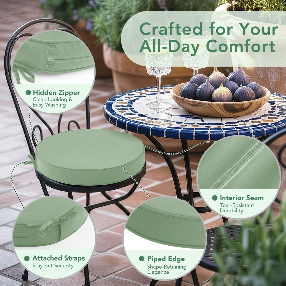 Summsun cushion ties and stitching detail ensuring secure non-slip fastening