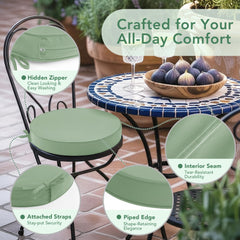 Summsun cushion ties and stitching detail ensuring secure non-slip fastening