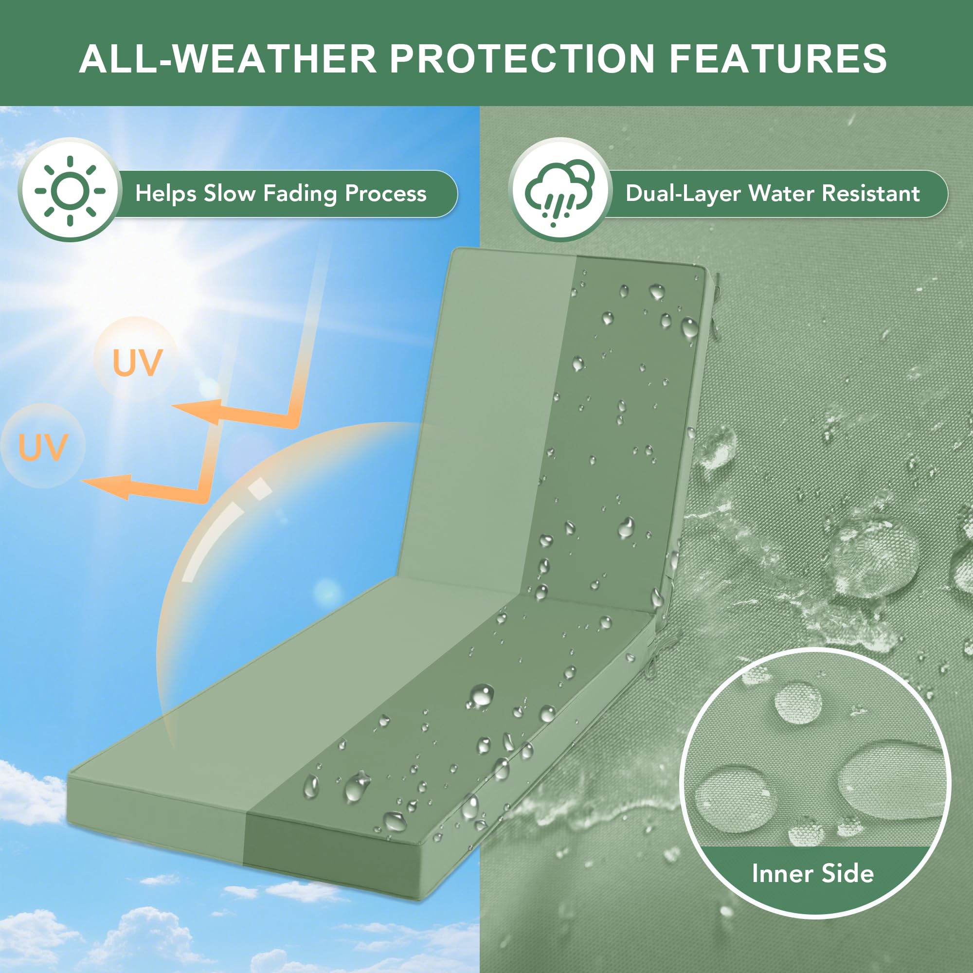 Summsun visible zipper on removable cover for easy washing