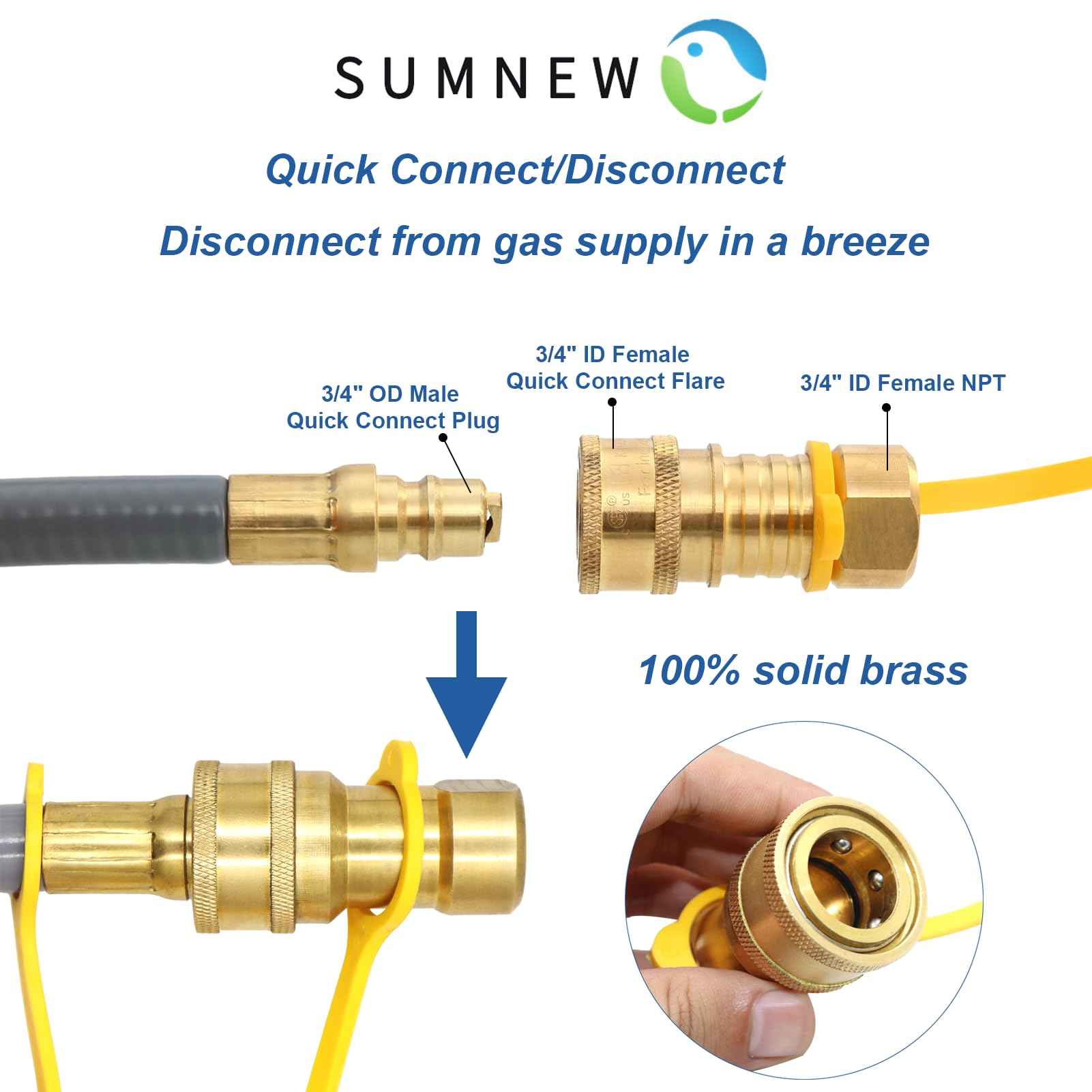 SUMNEW hose length shown with measuring tape to confirm 12-foot reach for versatile placement