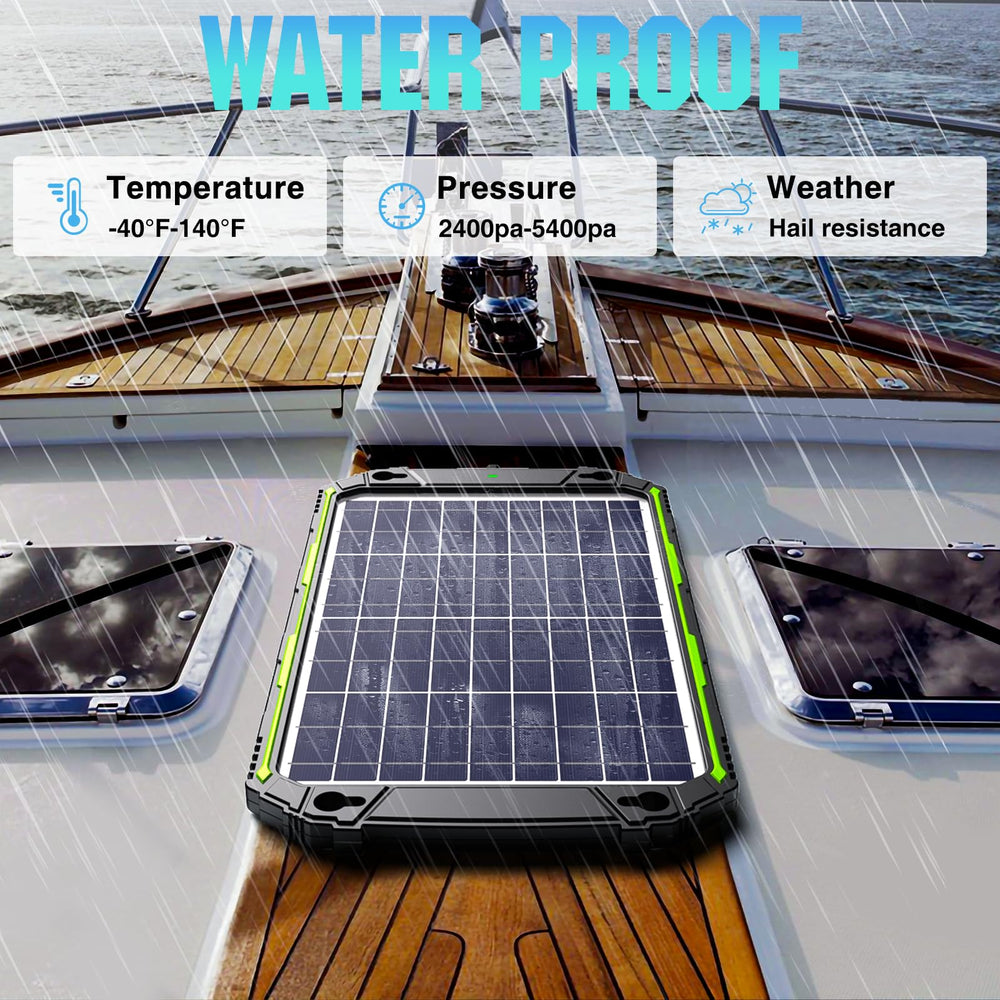 Sun Energise indicator lights lit showing charging status for easy monitoring