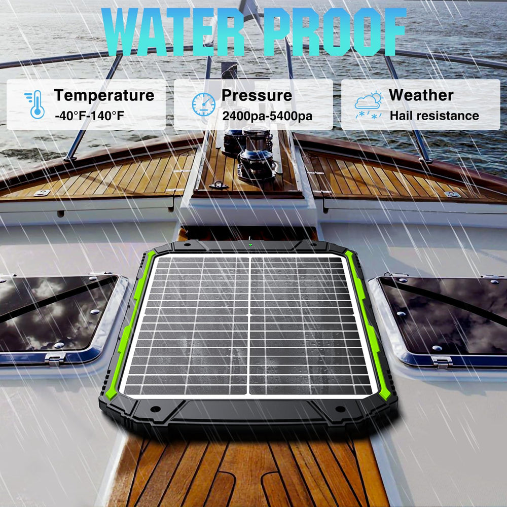 Sun Energise LED status indicator lit to confirm active charging