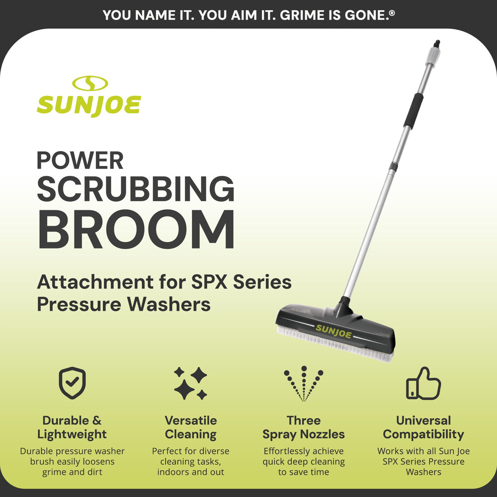 Sun Joe close-up of bristle head for deeper cleaning and gentle agitation