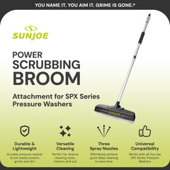 Sun Joe close-up of bristle head for deeper cleaning and gentle agitation