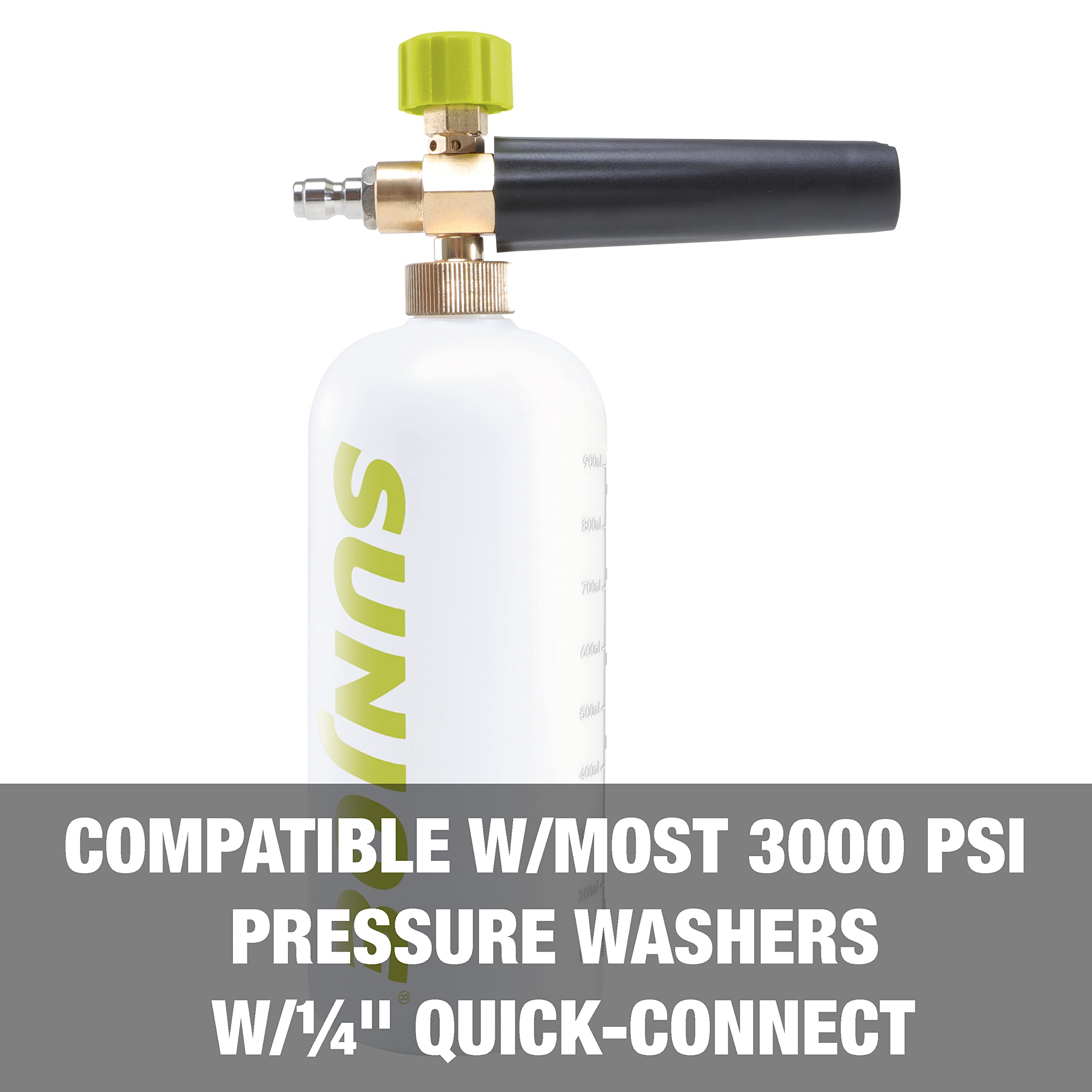 Sun Joe nozzle adjustment closeup showing spray pattern versatility benefit