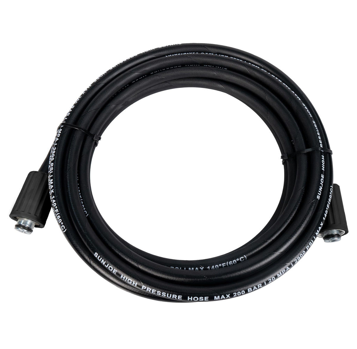 Sun Joe front connection showing durable OEM fittings and improved leak resistance