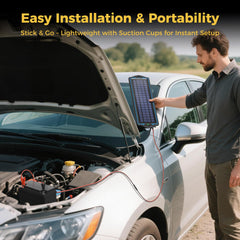 SUNAPEX alligator clips attached to battery terminals for direct maintenance