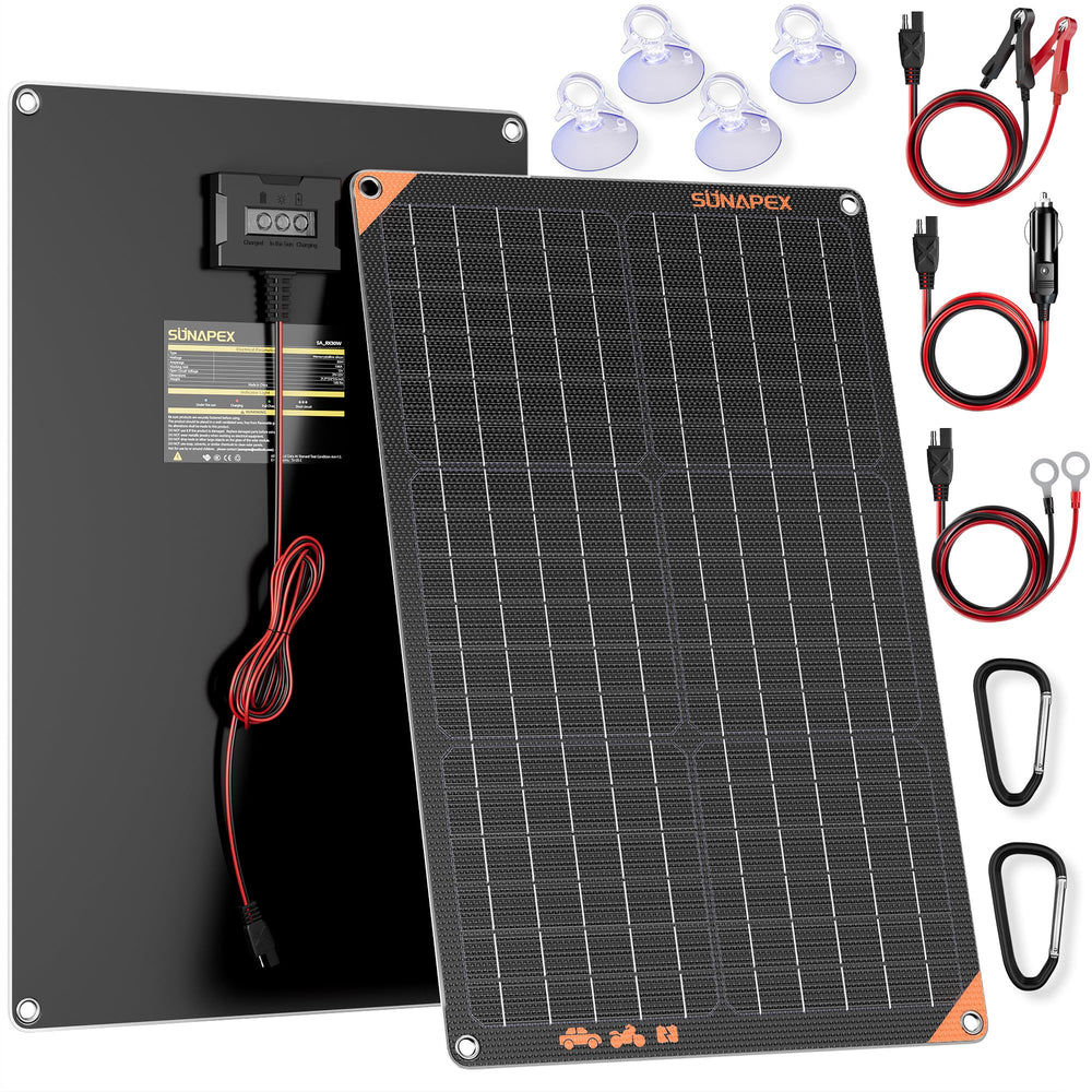 SUNAPEX front panel overview showing compact design and outdoor durability