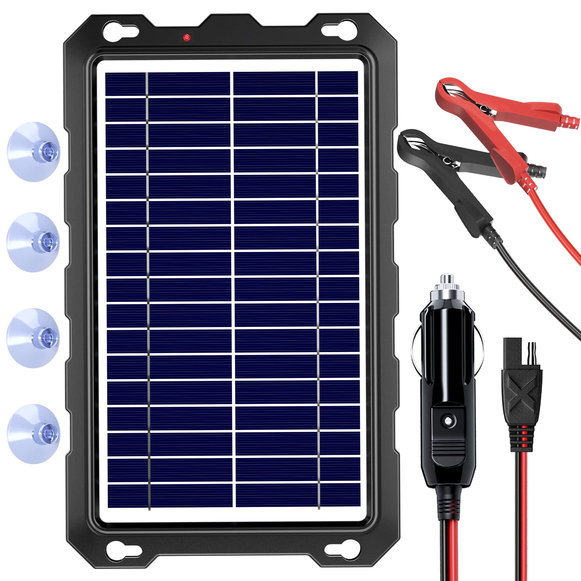 SUNAPEX front view of 8W panel showing compact design and portability benefit