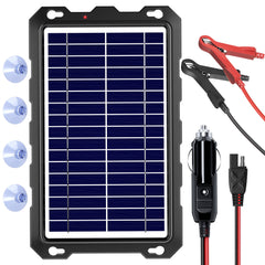 SUNAPEX front view of 8W panel showing compact design and portability benefit