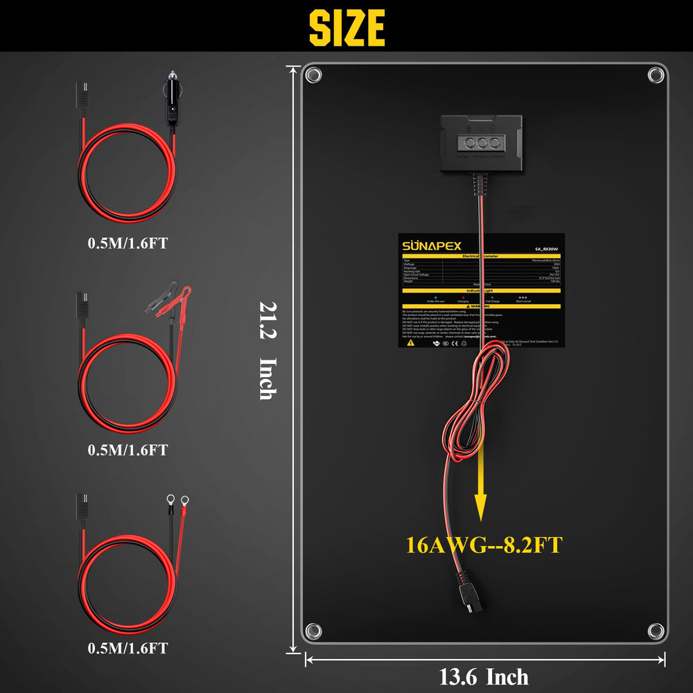 SUNAPEX size comparison with hand showing lightweight, portable convenience