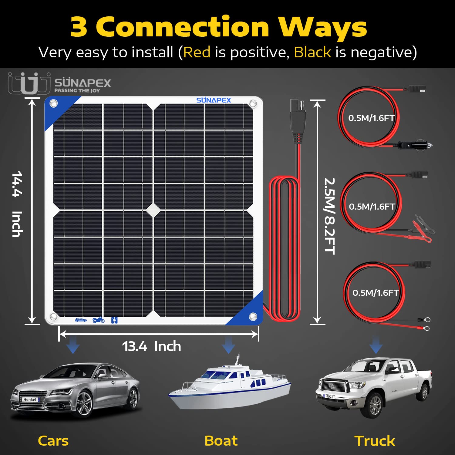 SUNAPEX panel in snowy outdoor scene illustrating IP67 waterproof protection for rugged use