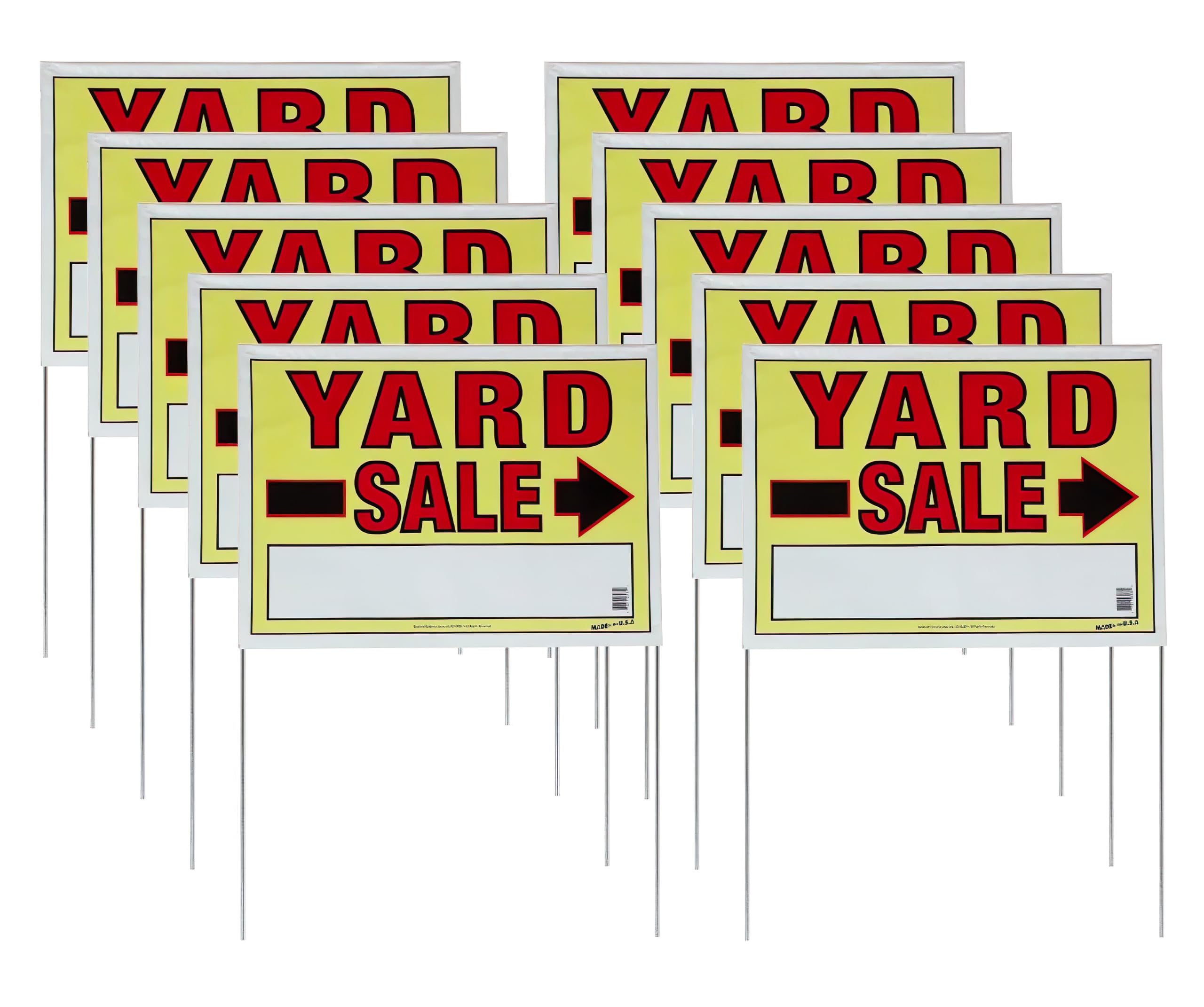 Sunburst Systems front view sign on stake showing bold colors and easy visibility