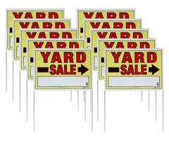 Sunburst Systems front view sign on stake showing bold colors and easy visibility