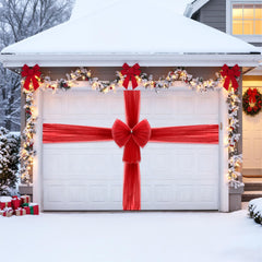 Suncalla front view of giant red bow offering dramatic curb appeal